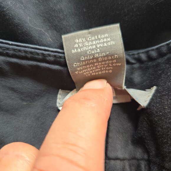 Ann Taylor Stretch Lindsay Bootcut Black Flared Pants Size 14 Cotton Spandex - Picture 9 of 9